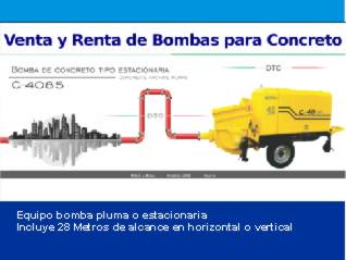 Bomba pluma para lanzar concreto premezclado en Toluca CDMX
